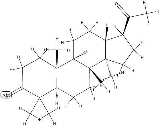 4,4,8,14-Tetramethyl-18-nor-5α-pregnane-3,20-dione,32206-97-6,结构式
