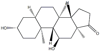 3β,11α-Dihydroxy-5β-androstan-17-one Structure