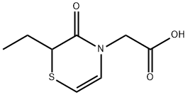 4H-1,4-Thiazine-4-aceticacid,2-ethyl-2,3-dihydro-3-oxo-(9CI) Structure