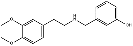 3-({[2-(3,4-dimethoxyphenyl)ethyl]amino}methyl)phenol Structure