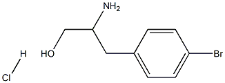 2-amino-3-(4-bromophenyl)propan-1-ol hydrochloride 结构式