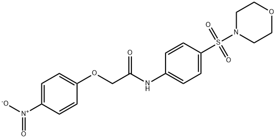 N-[4-(4-morpholinylsulfonyl)phenyl]-2-(4-nitrophenoxy)acetamide 结构式