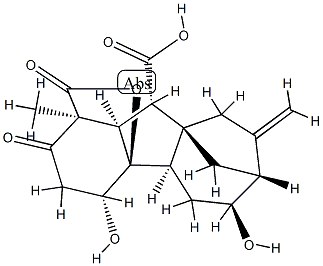 4β,4aα,6α-Trihydroxy-1β-methyl-8-methylene-2-oxogibbane-1α,10β-dicarboxylic acid 1,4a-lactone,32652-70-3,结构式