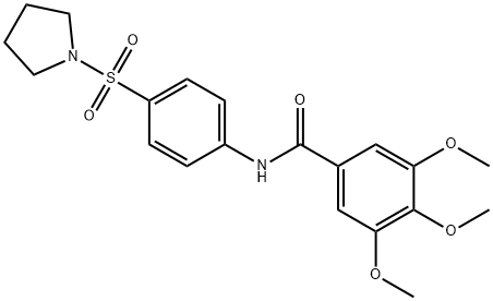 3,4,5-trimethoxy-N-[4-(1-pyrrolidinylsulfonyl)phenyl]benzamide Struktur