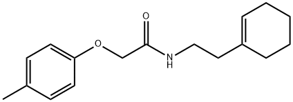 N-[2-(1-cyclohexen-1-yl)ethyl]-2-(4-methylphenoxy)acetamide Structure