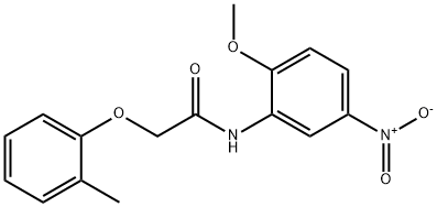 N-(2-methoxy-5-nitrophenyl)-2-(2-methylphenoxy)acetamide Struktur