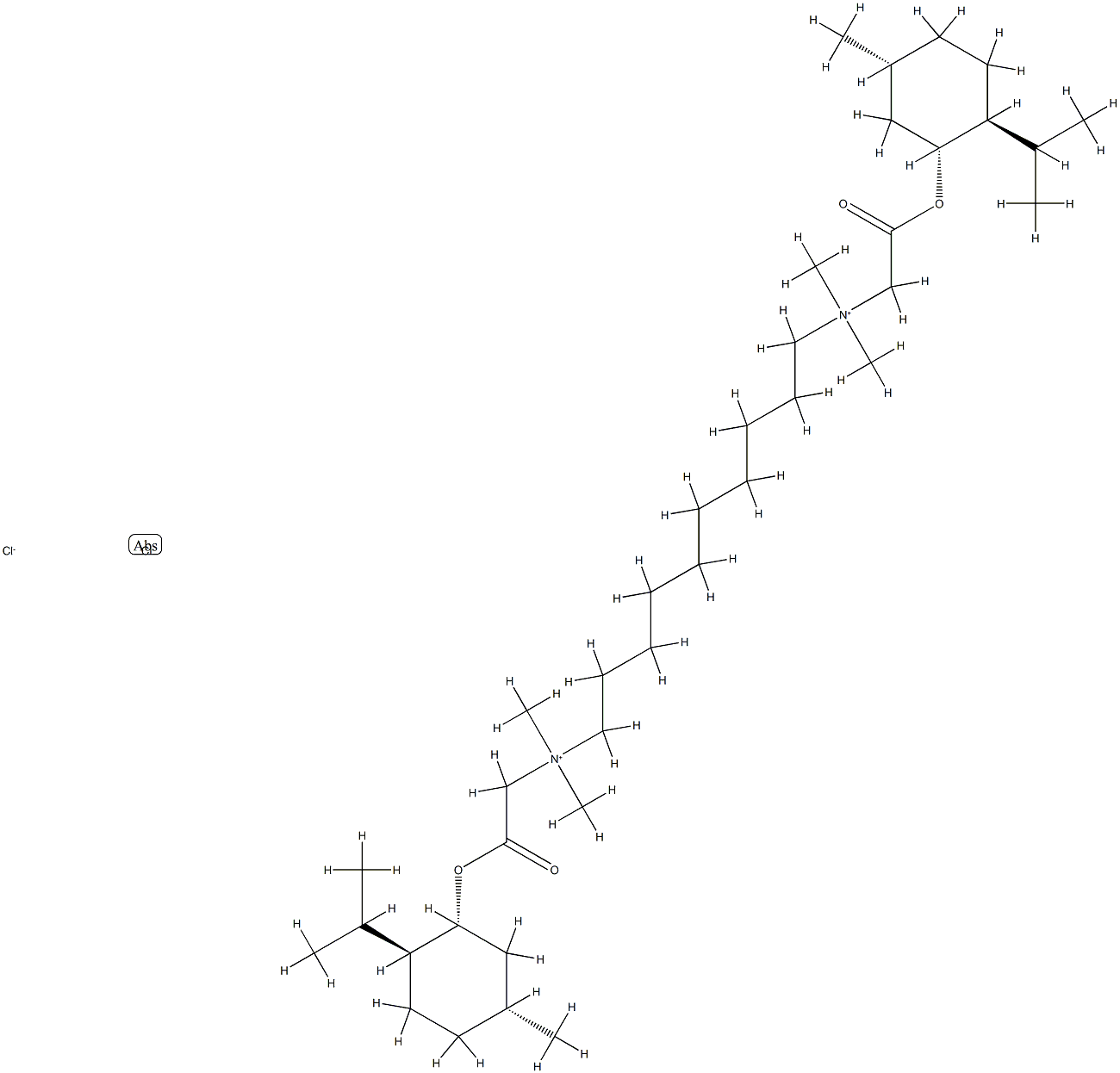 1,10-Bis-(menthyloxycarbonylmethyl-dimethyl-ammonium)-decandichloride racemate, DECAMETHOXINE, BP2000