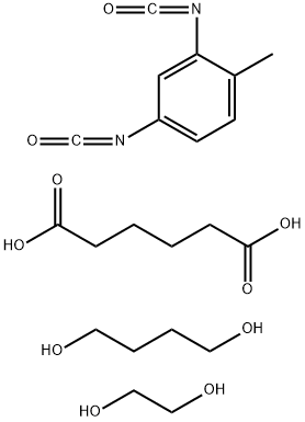 己二酸、1,4-丁二醇、2,4-二异氰酸根合-1-甲苯和1,2-乙二醇的聚合物 结构式