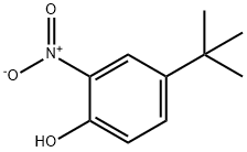 2-硝基-4-叔丁基苯酚,3279-07-0,结构式