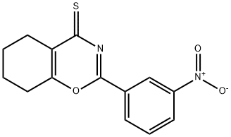 2-(3-nitrophenyl)-5,6,7,8-tetrahydro-4H-benzo[e][1,3]oxazine-4-thione Struktur