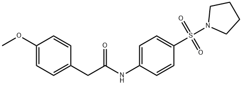 2-(4-methoxyphenyl)-N-[4-(1-pyrrolidinylsulfonyl)phenyl]acetamide Structure