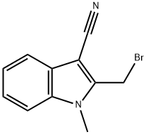 2-(broMoMethyl)-1-Methyl-1H-indole-3-carbonitrile Struktur