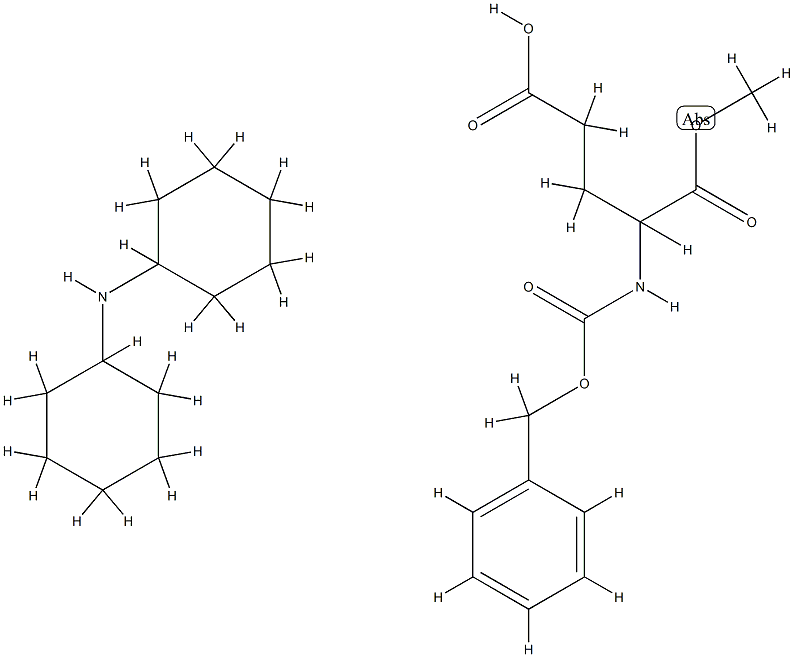 N-CBZ-L-GLUTAMICACIDA-METHYLESTERDICYCLOHEXYLAMMONIUMSALT Structure