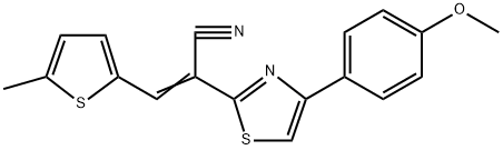 2-[4-(4-methoxyphenyl)-1,3-thiazol-2-yl]-3-(5-methyl-2-thienyl)acrylonitrile Structure