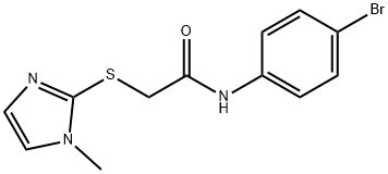 N-(4-bromophenyl)-2-[(1-methyl-1H-imidazol-2-yl)sulfanyl]acetamide 化学構造式