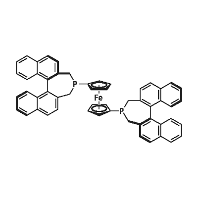 1,1'-Bis[(11bR)-3,5-dihydro-4H-dinaphtho[2,1-c:1',2'-e]phosphepin-4-yl]ferrocene Structure