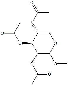 Methyl 2-O,3-O,4-S-triacetyl-4-thio-α-D-xylopyranoside,32848-88-7,结构式