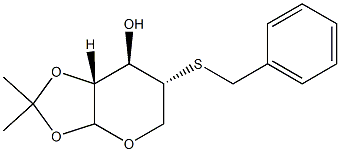 4-S-Benzyl-1-O,2-O-isopropylidene-4-thio-α-D-xylopyranose Structure