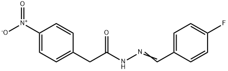 (E)-N-(4-fluorobenzylidene)-2-(4-nitrophenyl)acetohydrazide Structure