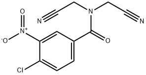 4-chloro-N,N-bis(cyanomethyl)-3-nitrobenzamide Structure