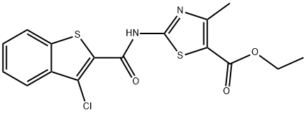 329220-66-8 ethyl 2-(3-chlorobenzo[b]thiophene-2-carboxamido)-4-methylthiazole-5-carboxylate