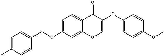 3-(4-methoxyphenoxy)-7-[(4-methylbenzyl)oxy]-4H-chromen-4-one Structure