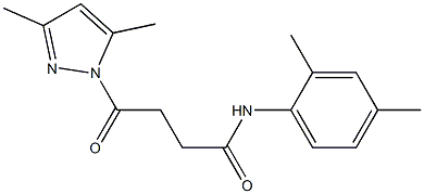 N-(2,4-dimethylphenyl)-4-(3,5-dimethyl-1H-pyrazol-1-yl)-4-oxobutanamide 结构式