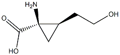 Cyclopropanecarboxylic acid, 1-amino-2-(2-hydroxyethyl)-, (1R,2R)-rel- (9CI) 结构式