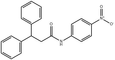 N-{4-nitrophenyl}-3,3-diphenylpropanamide 结构式