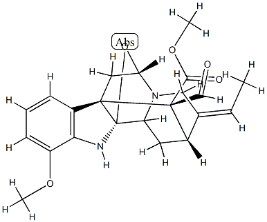 (3ξ,16R)-2α,5α-Epoxy-1,2-dihydro-12-methoxy-17-oxoakuammilan-16-carboxylic acid methyl ester,33023-09-5,结构式