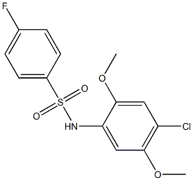 N-(4-chloro-2,5-dimethoxyphenyl)-4-fluorobenzenesulfonamide Struktur