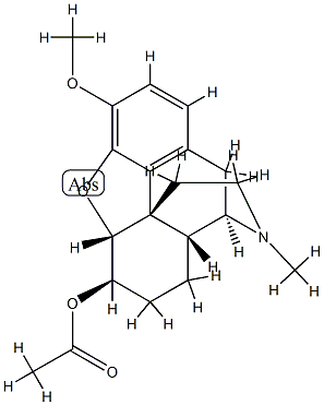 4,5α-Epoxy-3-methoxy-17-methylmorphinan-6β-ol acetate,33049-64-8,结构式
