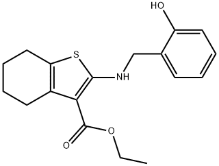 ethyl 2-[(2-hydroxybenzyl)amino]-4,5,6,7-tetrahydro-1-benzothiophene-3-carboxylate,330559-15-4,结构式