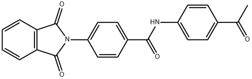 N-(4-acetylphenyl)-4-(1,3-dioxo-1,3-dihydro-2H-isoindol-2-yl)benzamide 结构式