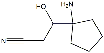 Cyclopentanepropanenitrile,  1-amino--bta--hydroxy-|