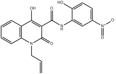 4-hydroxy-N-{2-hydroxy-5-nitrophenyl}-2-oxo-1-prop-2-enyl-1,2-dihydroquinoline-3-carboxamide,331653-11-3,结构式