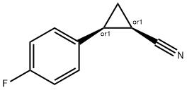 Cyclopropanecarbonitrile, 2-(4-fluorophenyl)-, (1R,2S)-rel- (9CI) Structure