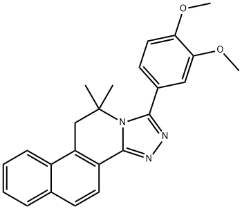 1-(3,4-dimethoxyphenyl)-11,11-dimethyl-10,11-dihydrobenzo[f][1,2,4]triazolo[3,4-a]isoquinoline 结构式