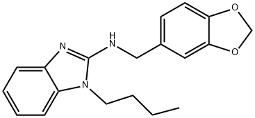 N-(1,3-benzodioxol-5-ylmethyl)-1-butyl-1H-benzimidazol-2-amine Structure