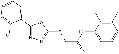 2-{[5-(2-chlorophenyl)-1,3,4-oxadiazol-2-yl]sulfanyl}-N-(2,3-dimethylphenyl)acetamide Structure