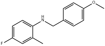 4-fluoro-N-(4-methoxybenzyl)-2-methylaniline Structure