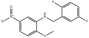 N-(2,5-difluorobenzyl)-2-methoxy-5-nitroaniline Structure