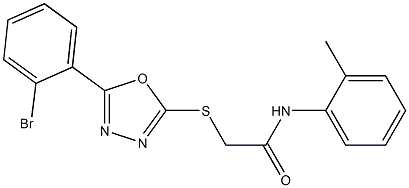 332114-24-6 2-{[5-(2-bromophenyl)-1,3,4-oxadiazol-2-yl]sulfanyl}-N-(2-methylphenyl)acetamide