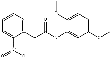 N-(2,5-dimethoxyphenyl)-2-{2-nitrophenyl}acetamide,332116-42-4,结构式