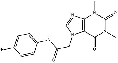 2-(1,3-dimethyl-2,6-dioxo-1,2,3,6-tetrahydro-7H-purin-7-yl)-N-(4-fluorophenyl)acetamide Structure