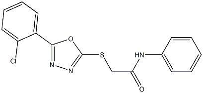2-{[5-(2-chlorophenyl)-1,3,4-oxadiazol-2-yl]sulfanyl}-N-phenylacetamide,332161-36-1,结构式