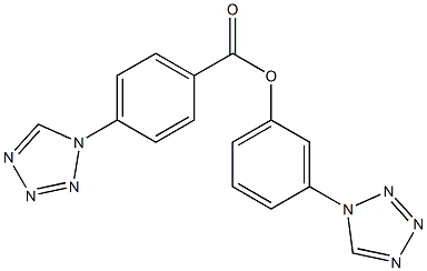 3-(1H-tetraazol-1-yl)phenyl 4-(1H-tetraazol-1-yl)benzoate Struktur