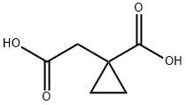 1-(羧甲基)环丙烷羧酸, 33229-04-8, 结构式