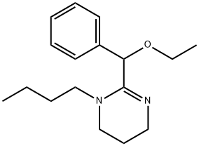 3,4,5,6-Tetrahydro-3-butyl-2-(α-ethoxybenzyl)pyrimidine Struktur