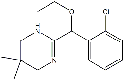 3,4,5,6-Tetrahydro-2-(2-chloro-α-ethoxybenzyl)-5,5-dimethylpyrimidine Structure